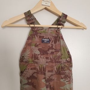 Oshkosh Vestbak Overalls 18 Months Green And Brown Camo Dinosaur